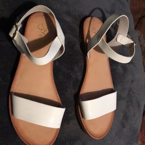White strap sandals